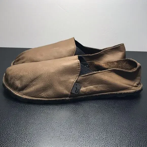 Unshoes Vida Soft Leather Brown Barefoot Style Slip On Shoes M 10 W 11 Unisex - Picture 6 of 16